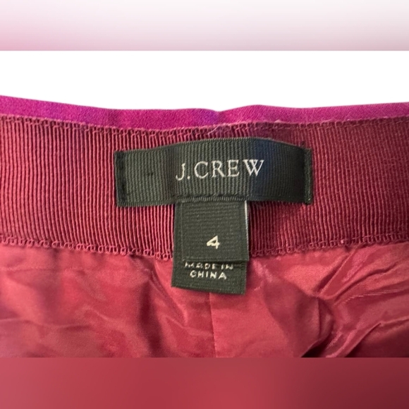 J.Crew Trousers Fuchsia Frilly Formal Size 4 Wool Blend - Picture 9 of 11